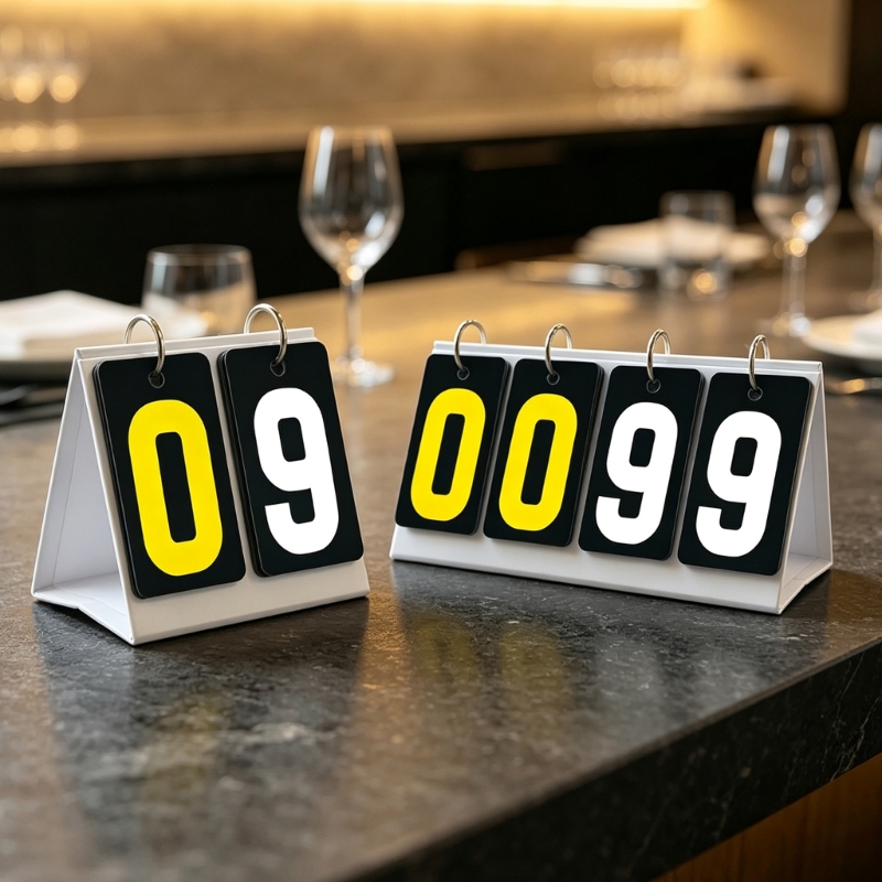 Table Tennis Score - Tablica wyników z ręczną klapką do